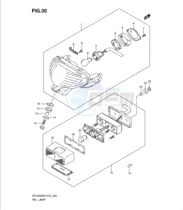 SFV650/A drawing REAR COMBINATION LAMP