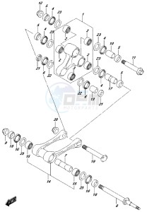 RM-Z450 drawing REAR CUSHION LEVER