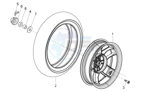 Sport City One 50 2t 2v e3 drawing Rear Wheel