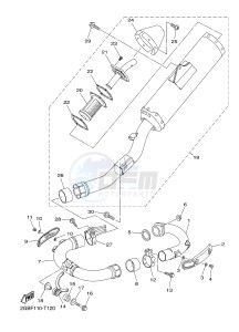 WR250F (2GBH) drawing EXHAUST