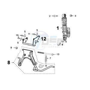 TKR WRC EU drawing REAR SHOCK AND STAND