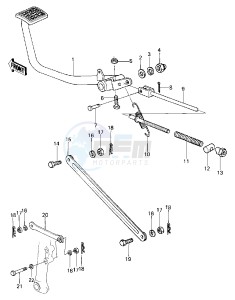 KZ 440 B (B1) drawing BRAKE PEDAL_TORQUE LINK -- 80 B1- -