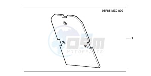 GL1500C F6C drawing BACKREST TRIM