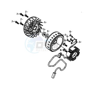 JET 4 125cc drawing MAGNETO / FLYWHEEL