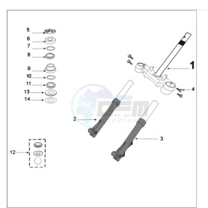 TWEET 50 A PMX drawing FRONT FORK / STEERINGHEAD