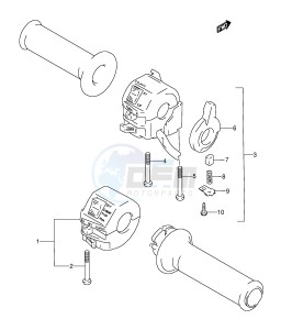 GSX600F (E2) Katana drawing HANDLE SWITCH (MODEL T)