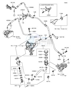 Z1000SX_ABS ZX1000MEF FR GB XX (EU ME A(FRICA) drawing Rear Master Cylinder