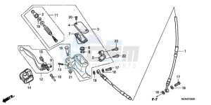 CRF450RA Australia - (U) drawing FR. BRAKE MASTER CYLINDER