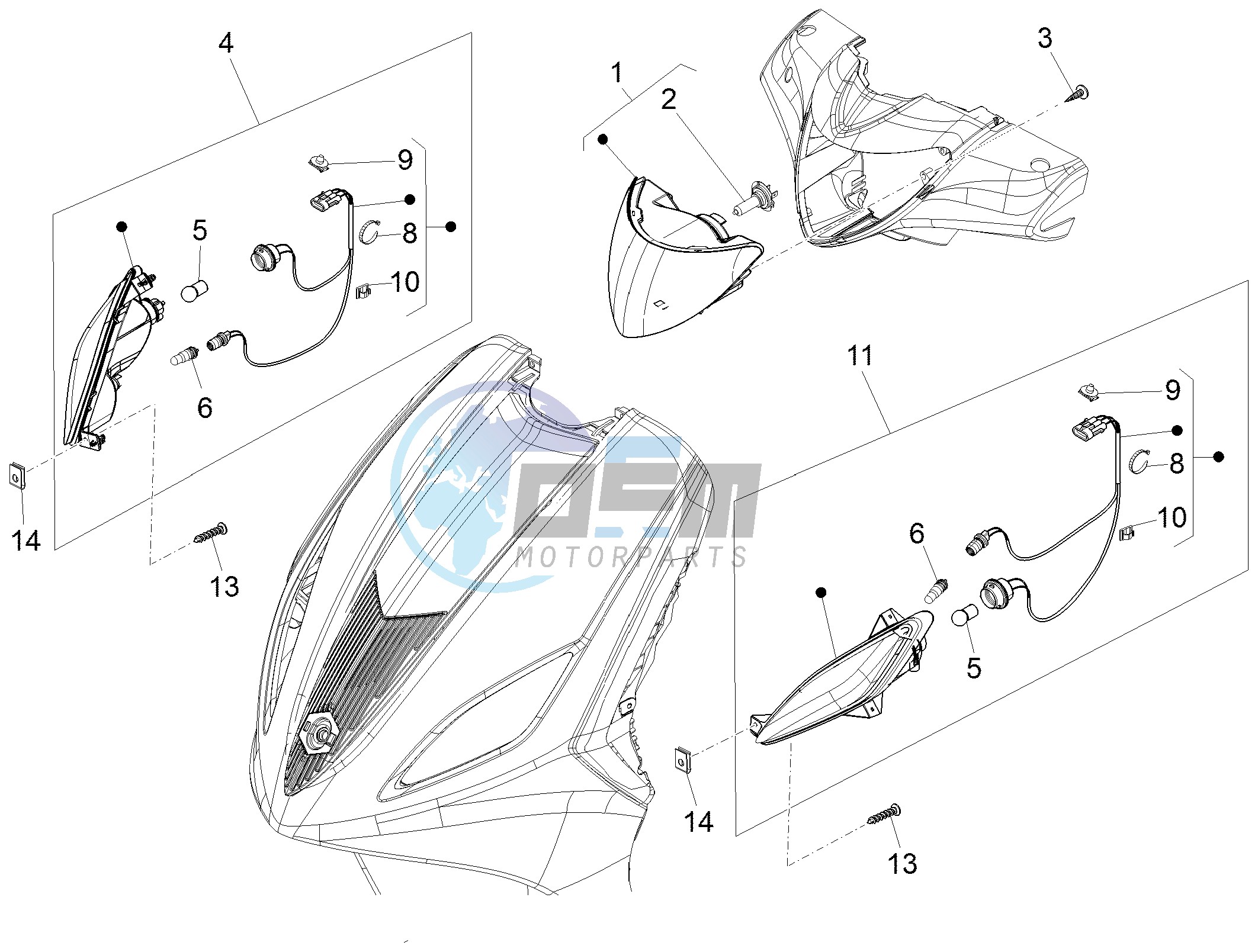 Front headlamps - Turn signal lamps