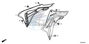 CRF250R Europe Direct - (ED) drawing RADIATOR SHROUD