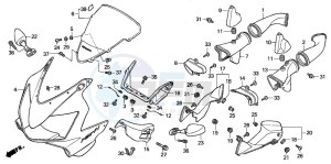 CBR600F4 drawing UPPER COWL (2)