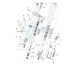 YZ F 250 drawing FRONT FORK