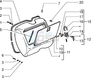 PX 150 E drawing Glove compartment