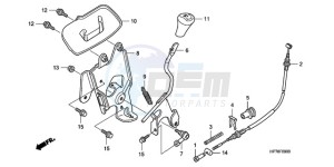 TRX420FA9 Australia - (U) drawing SELECT LEVER