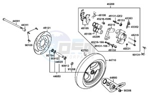 VITALITY 50 drawing Front Wheel