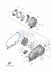 XP560E-A TMAX ABS (B3T1) drawing CRANKCASE COVER 1