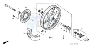 CBR125RW9 Germany - (G) drawing FRONT WHEEL