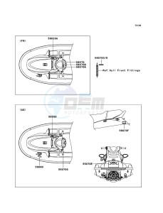 JET SKI STX-12F JT1200-D1 FR drawing Labels