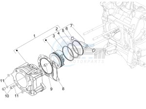 GTV 250 ie Navy drawing Cylinder - piston - wrist pin unit