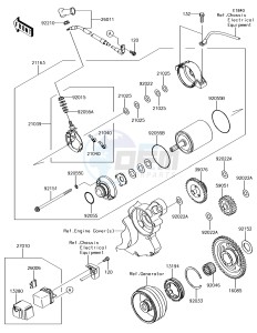 KLX450R KLX450AJF EU drawing Starter Motor