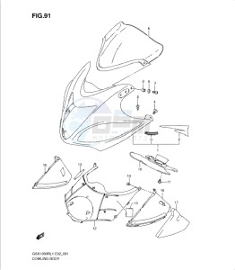 GSX1300R drawing COWLING BODY (GSX1300RL1 E14)