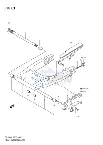 DL1000 (E28) V-Strom drawing REAR SWINGING ARM