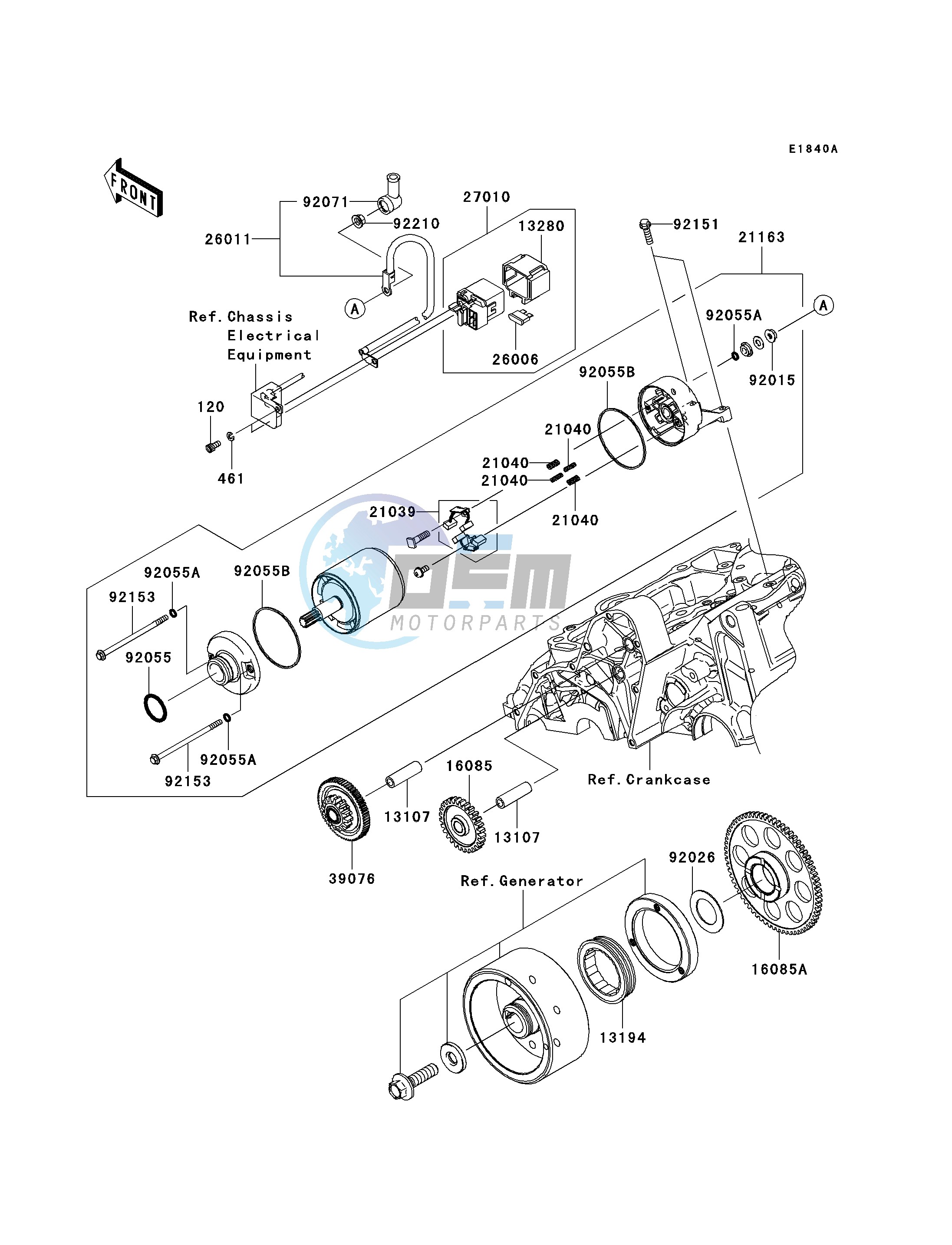 STARTER MOTOR-- ER650AE046805 - - -