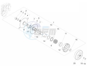 LXV 150 4T 3V E3 (APAC) (CN, RI, VT) drawing Driven pulley