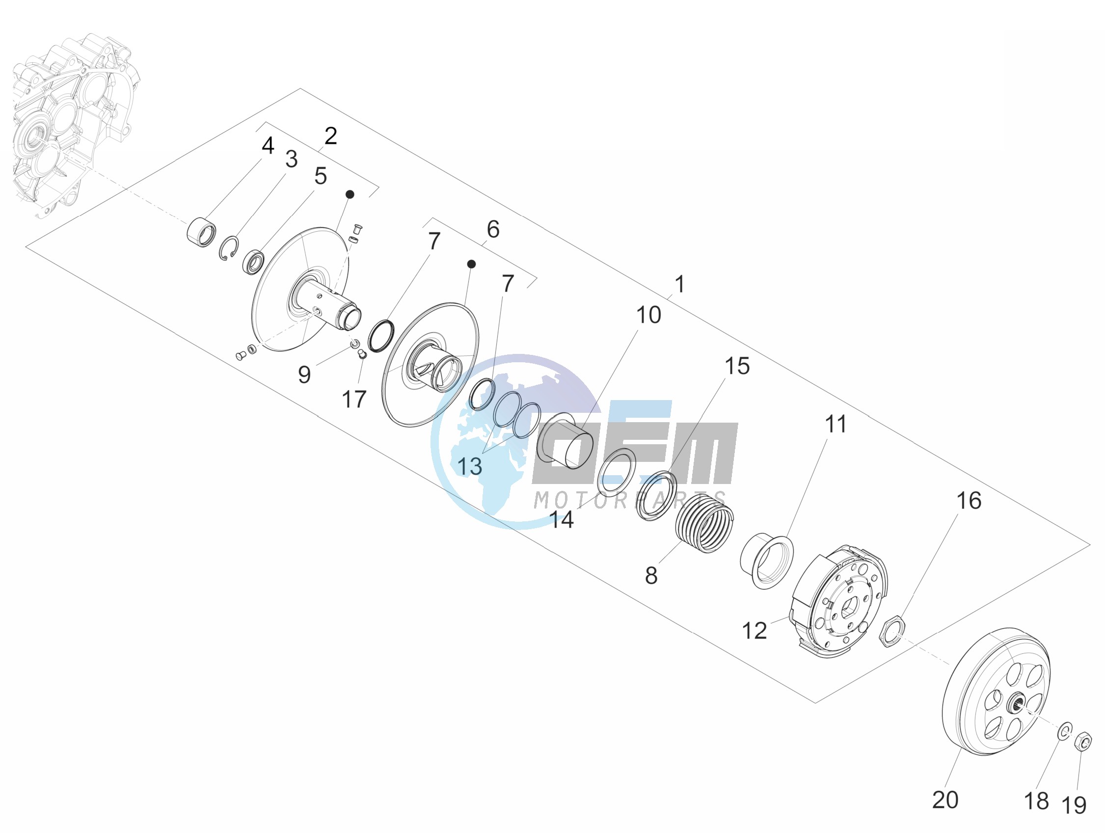 Driven pulley