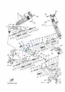 YXZ1000E YXZ1000R (B5J7) drawing FRONT SUSPENSION & WHEEL