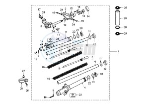 XPS T - 50 cc drawing FRONT FORK