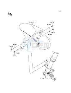 NINJA_ZX-10R ZX1000JEF FR XX (EU ME A(FRICA) drawing Front Fender(s)