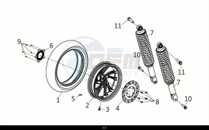 HD 300I ABS (LS30W2-EU) (E5) (M1) drawing RR. WHEEL - RR. CUSHION