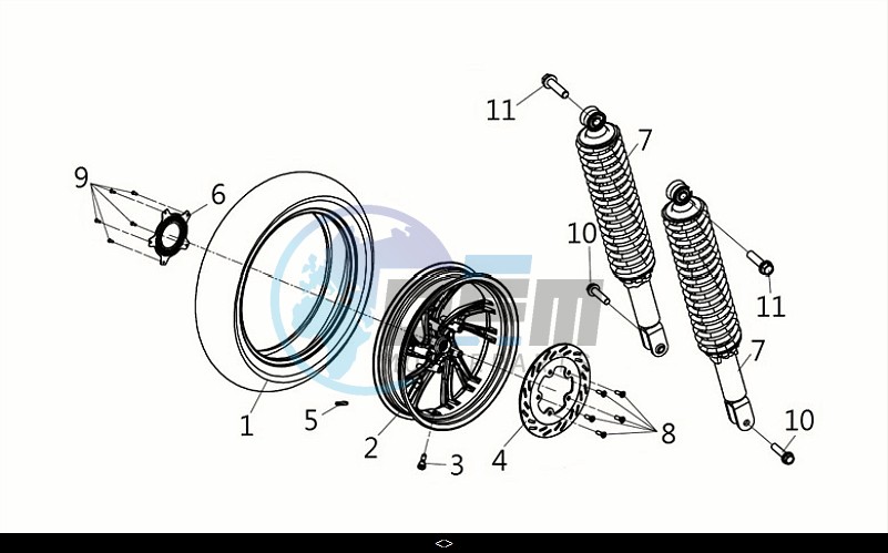 RR. WHEEL - RR. CUSHION