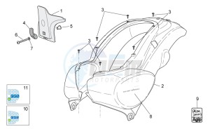 Scarabeo 50 4t 4v net drawing Rear body I