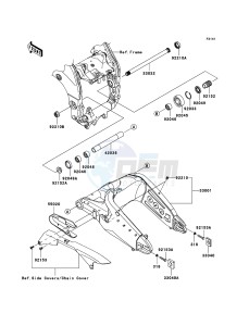 NINJA ZX-10R ZX1000E8F FR GB XX (EU ME A(FRICA) drawing Swingarm