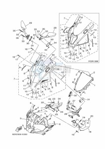 YZF320-A YZF-R3 (B2X8) drawing WINDSHIELD