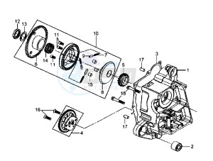 MIO - 50 cc drawing CRANKCASE-OIL PUMP