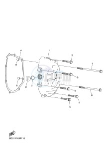 YFM90R YFM09RYXG (BD33) drawing CRANKCASE COVER 1