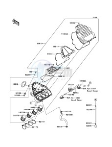 Z1000 ABS ZR1000EDFA FR XX (EU ME A(FRICA) drawing Air Cleaner