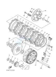 XT250 XT250D SEROW (1YB3) drawing CLUTCH