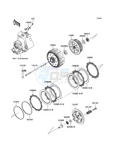 KFX450R KSF450B8F EU drawing Clutch