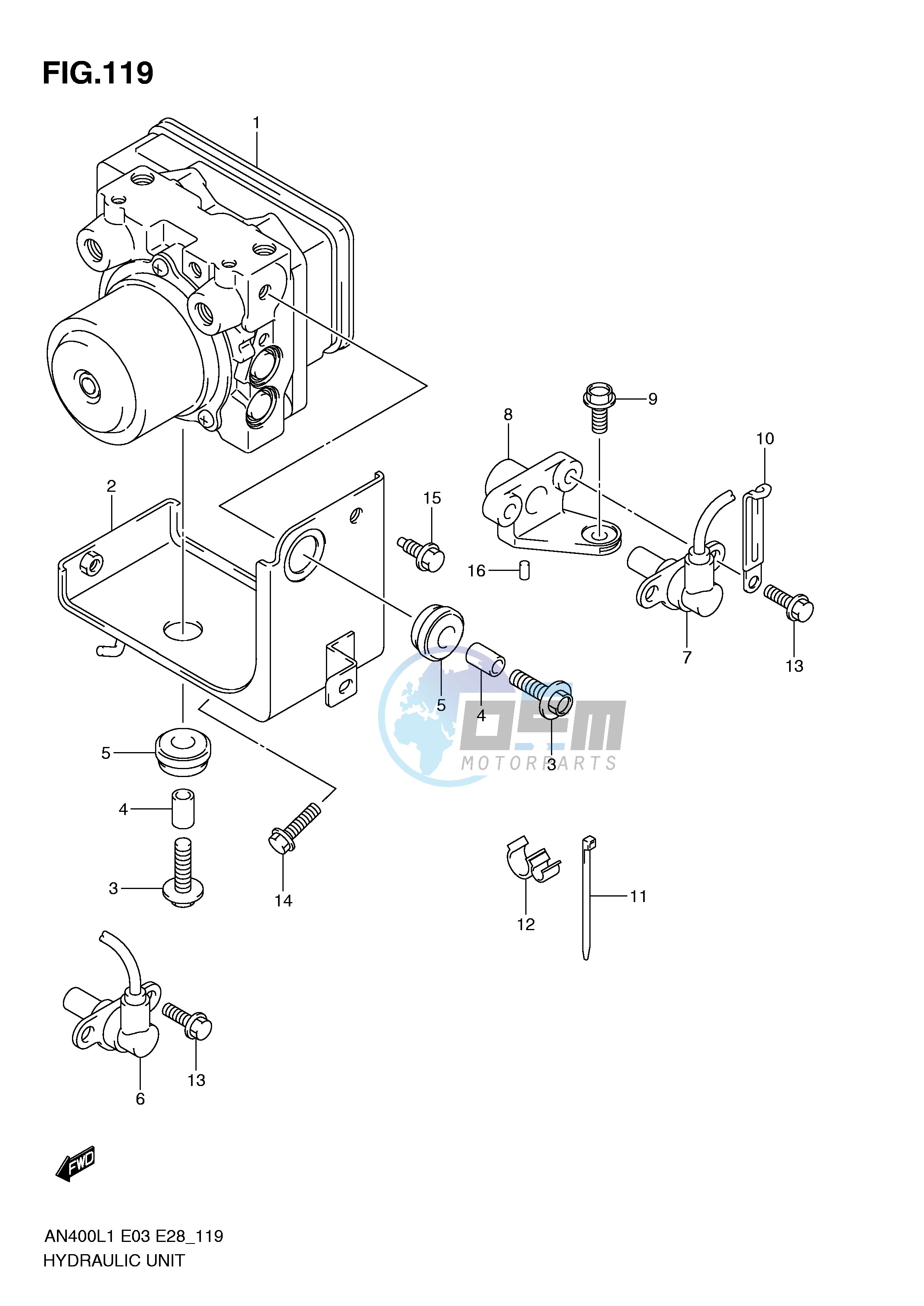 HYDRAULIC UNIT (AN400ZAL1 E28)