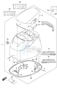 DF 115A drawing Engine Cover