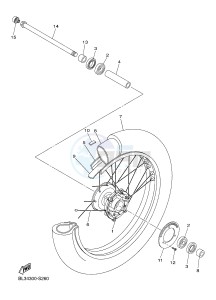 XVS950XR-A SCR950 SCR950 (BL34) drawing FRONT WHEEL