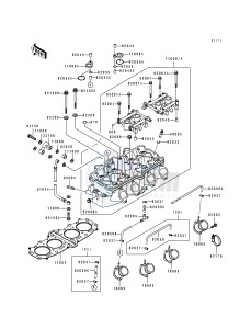 ZX 600 D [NINJA ZX-6] (D2-D4) [NINJA ZX-6] drawing CYLINDER HEAD