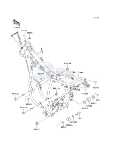 KX 65 A [KX65 MONSTER ENERGY] (A6F - A9FA) A7F drawing ENGINE MOUNT