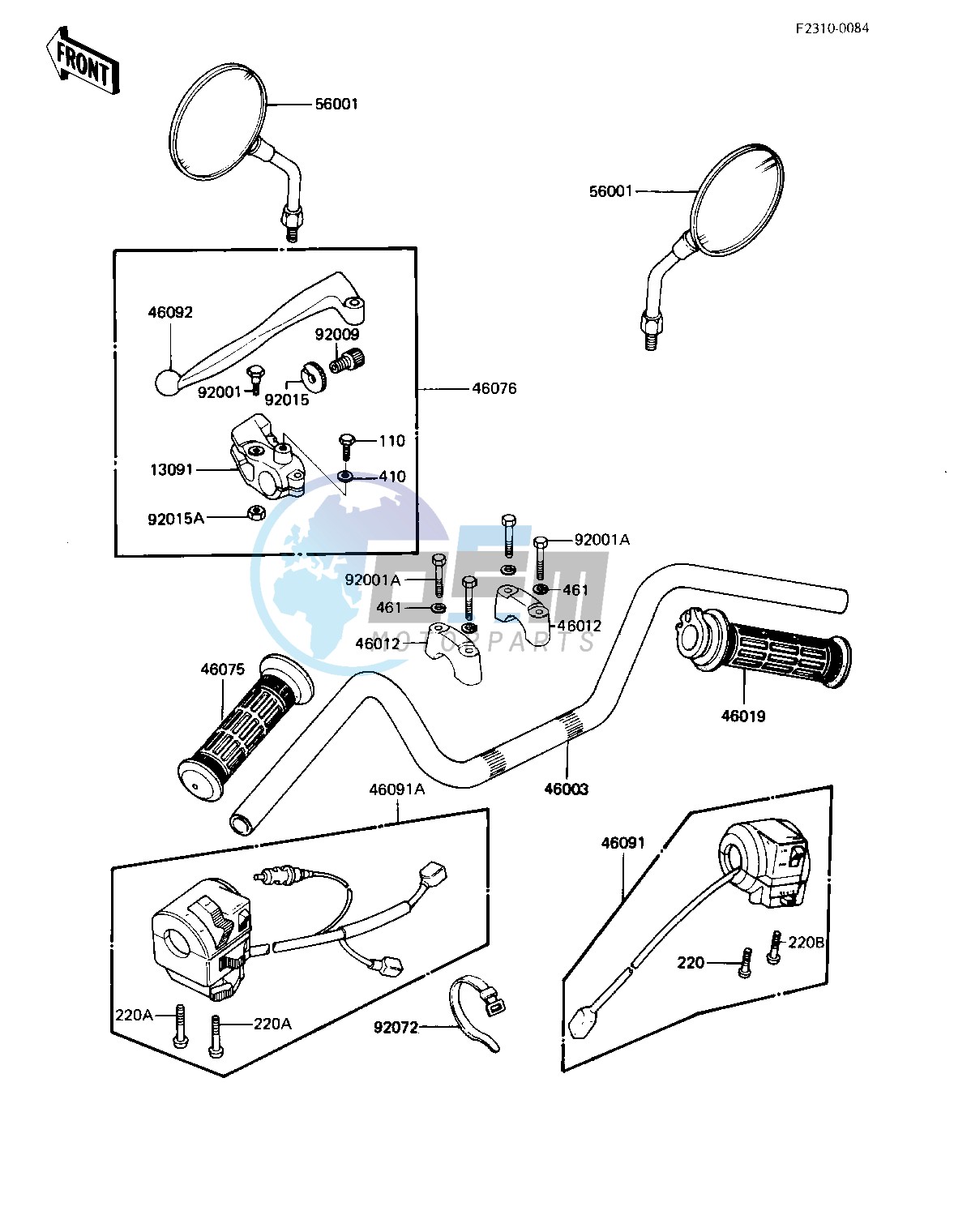 HANDLEBAR -- KZ650-H2- -