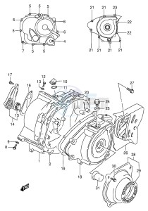 LT-F160 (P28) drawing CRANKCASE COVER