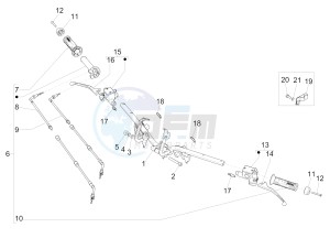 Medley 150 4T ie ABS (EMEA) drawing Handlebars - Master cil.